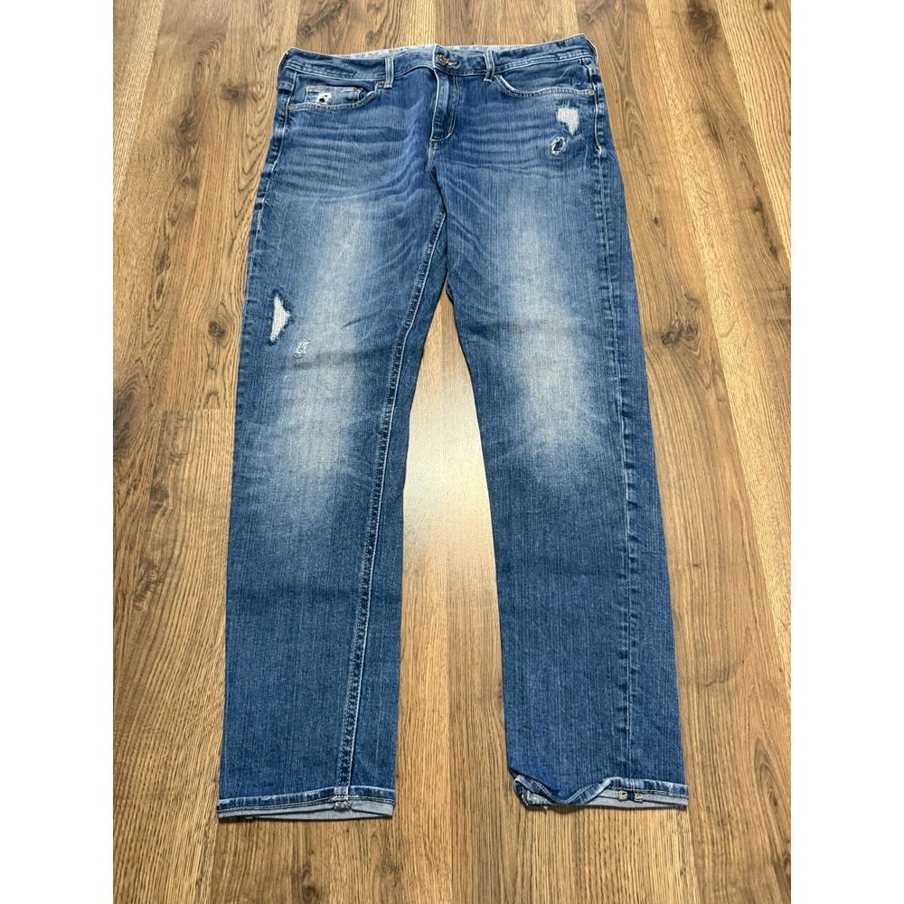 H&M Jeans Men's 29/32 Blue Denim Boyfriend Low Waist Tapered Leg